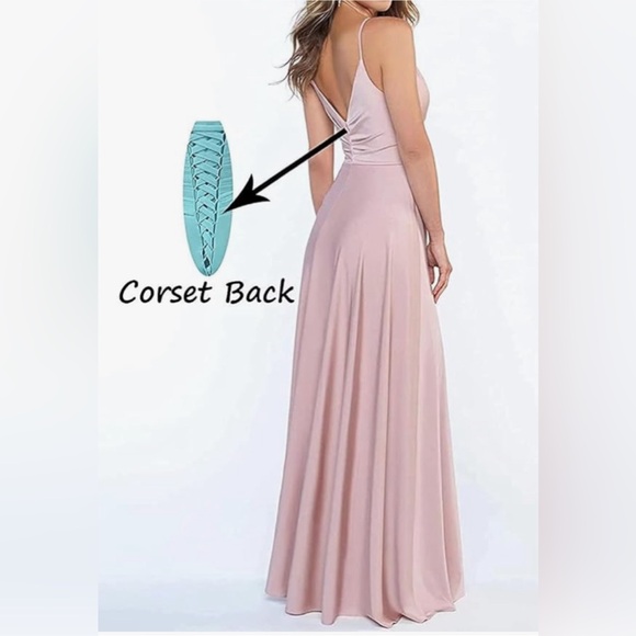 Lindo Noiva Long Bridesmaid Dress Satin - Picture 2 of 3